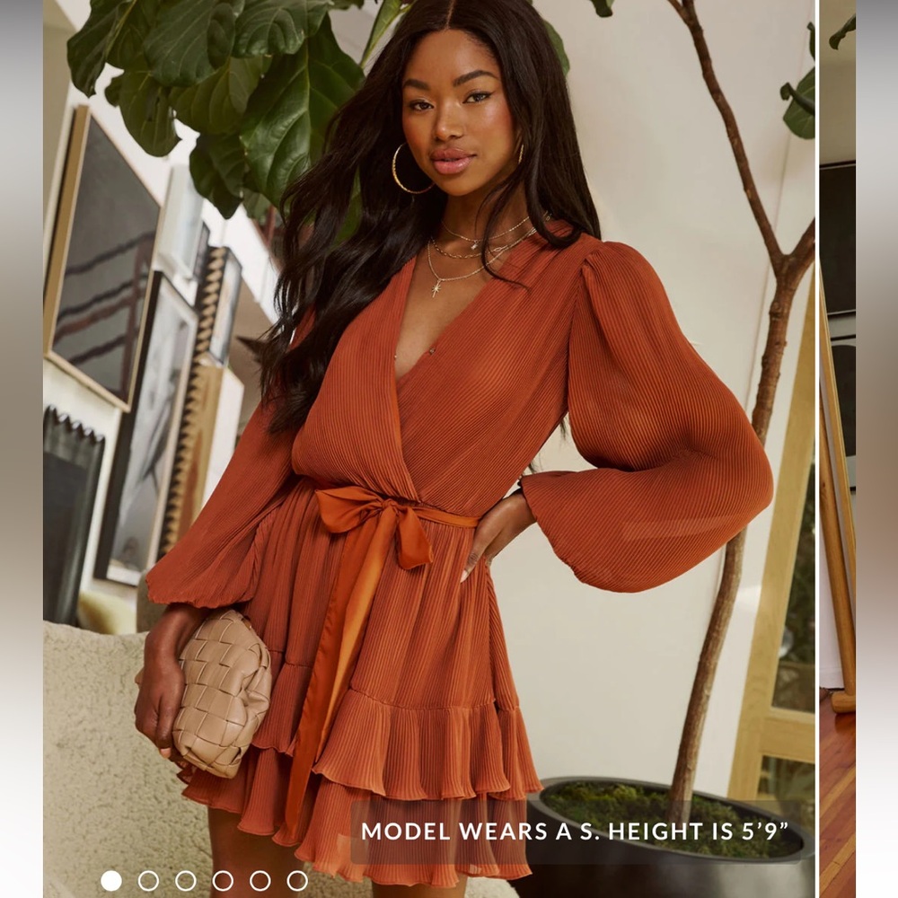 Vici Good Spirits Plisse Waist Tie Mini Dress